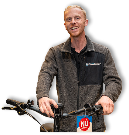 Man met fiets
